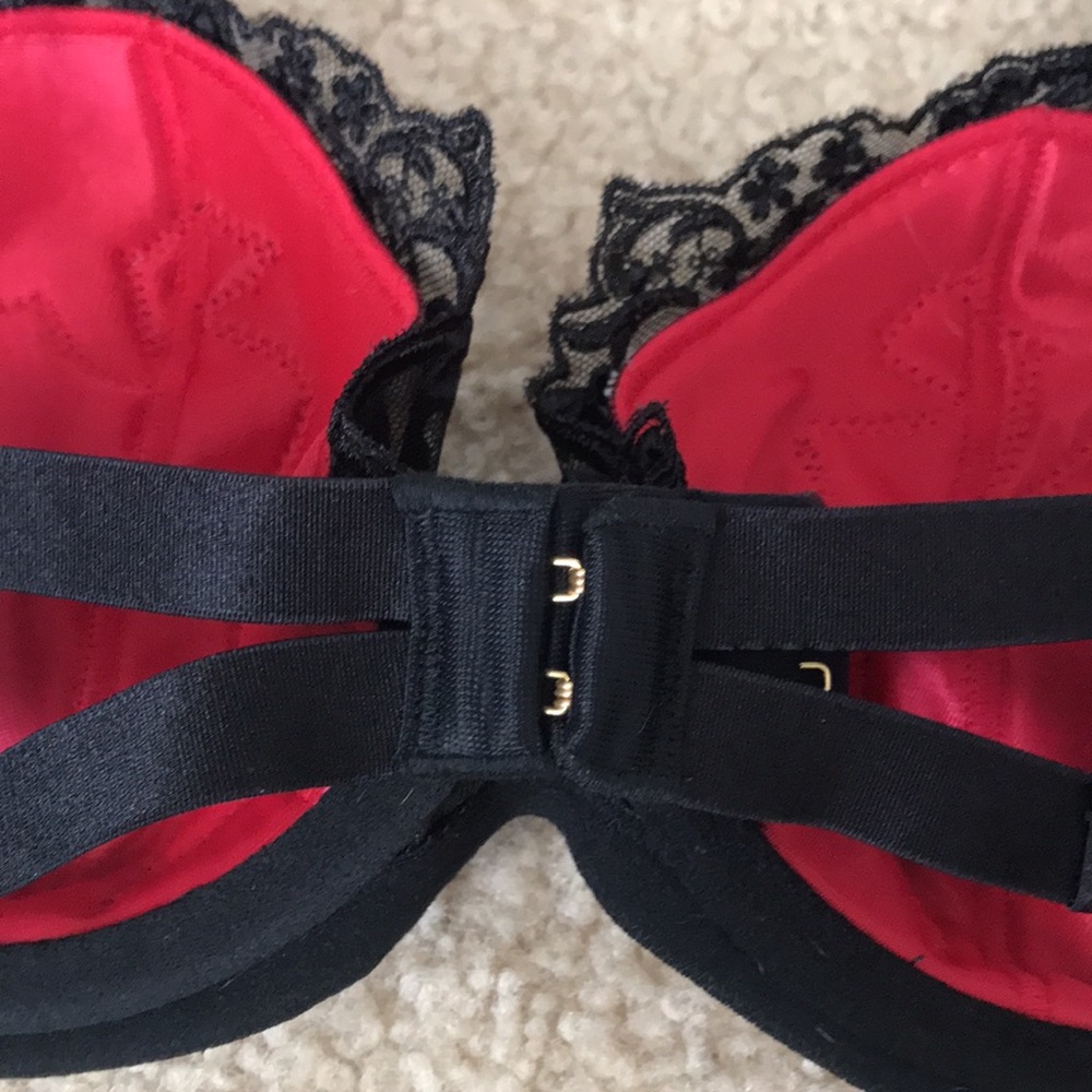 Dita Von Teese 2pc Set. Black Lace Silky (feel) Leopard Print Bra & Thong match. - Picture 7 of 13
